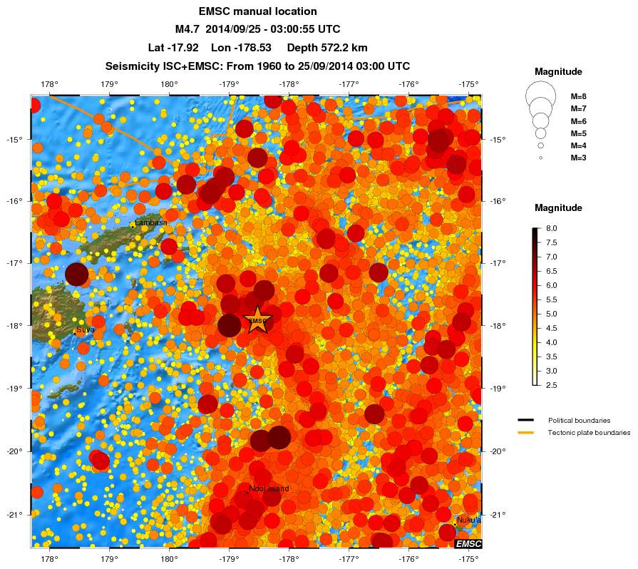 regional magnitude historical seismicity
