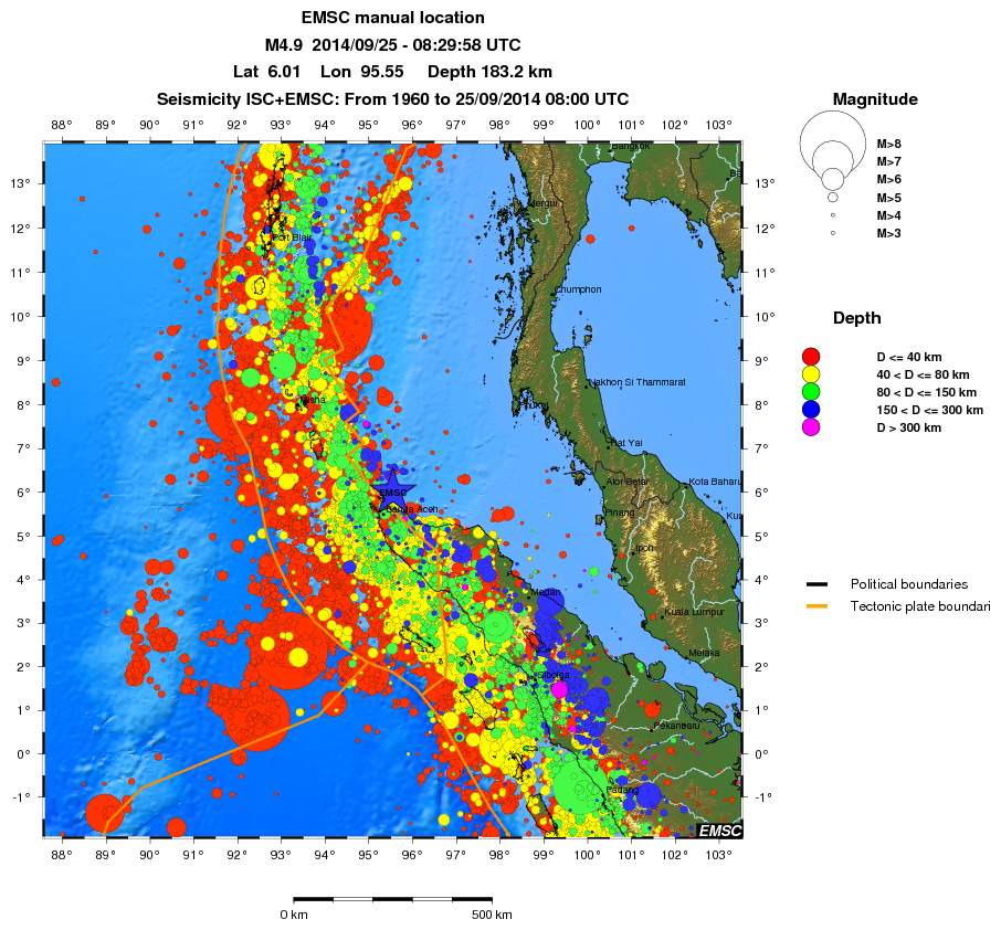 wide historical seismicity