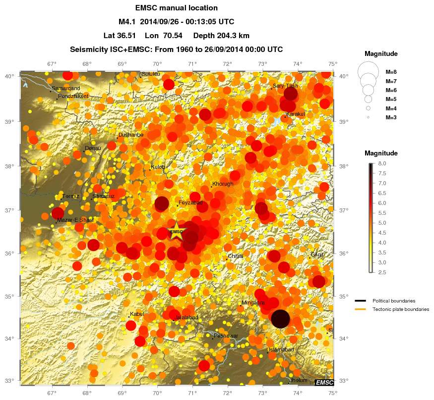 regional magnitude historical seismicity