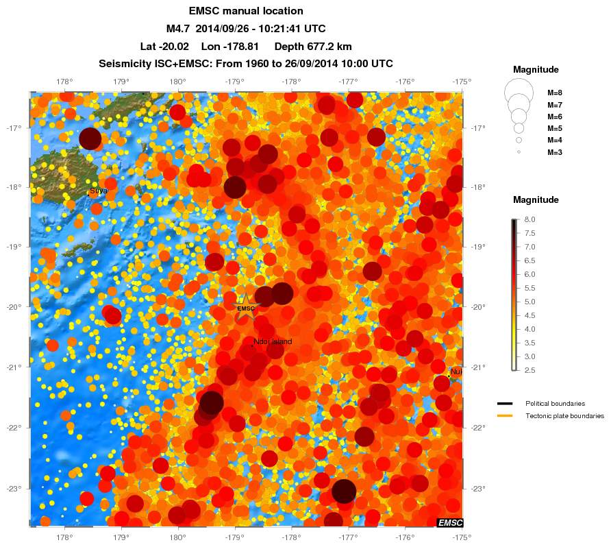 regional magnitude historical seismicity