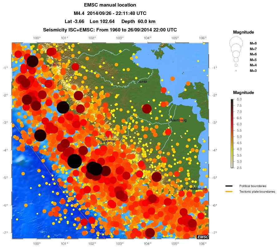 regional magnitude historical seismicity