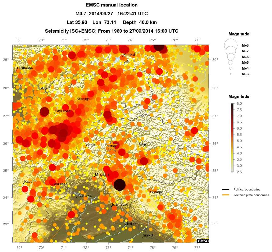 regional magnitude historical seismicity