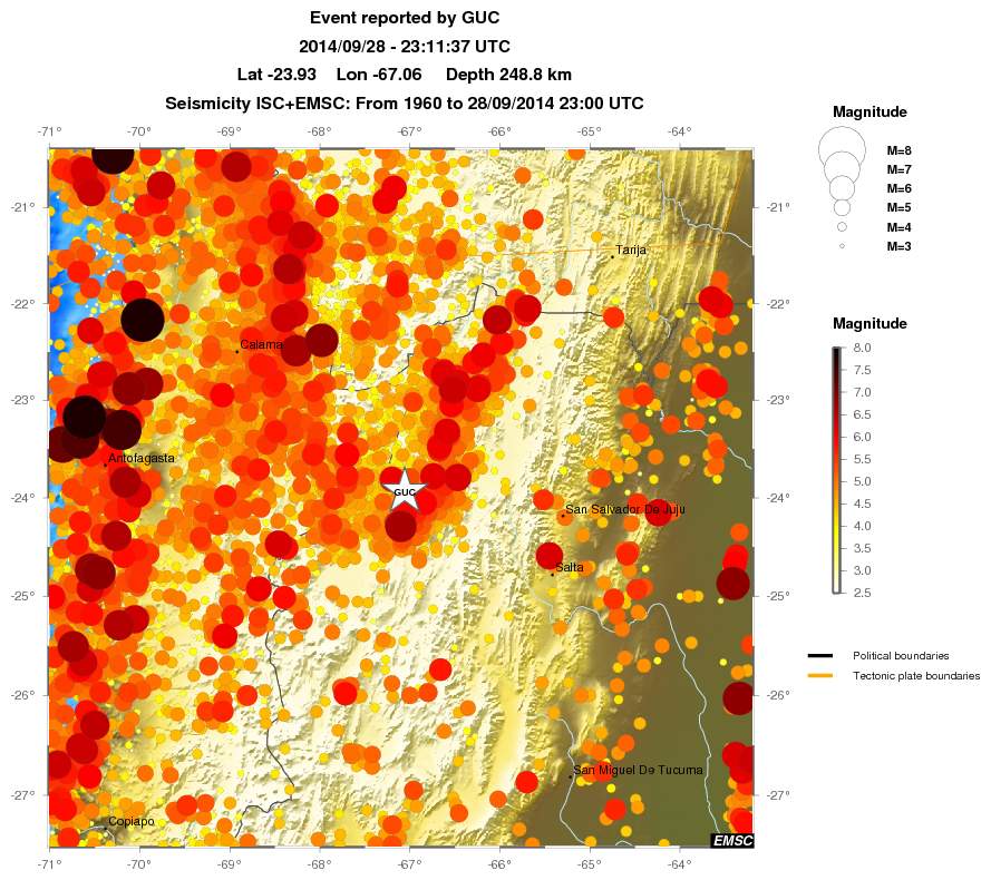 regional magnitude historical seismicity