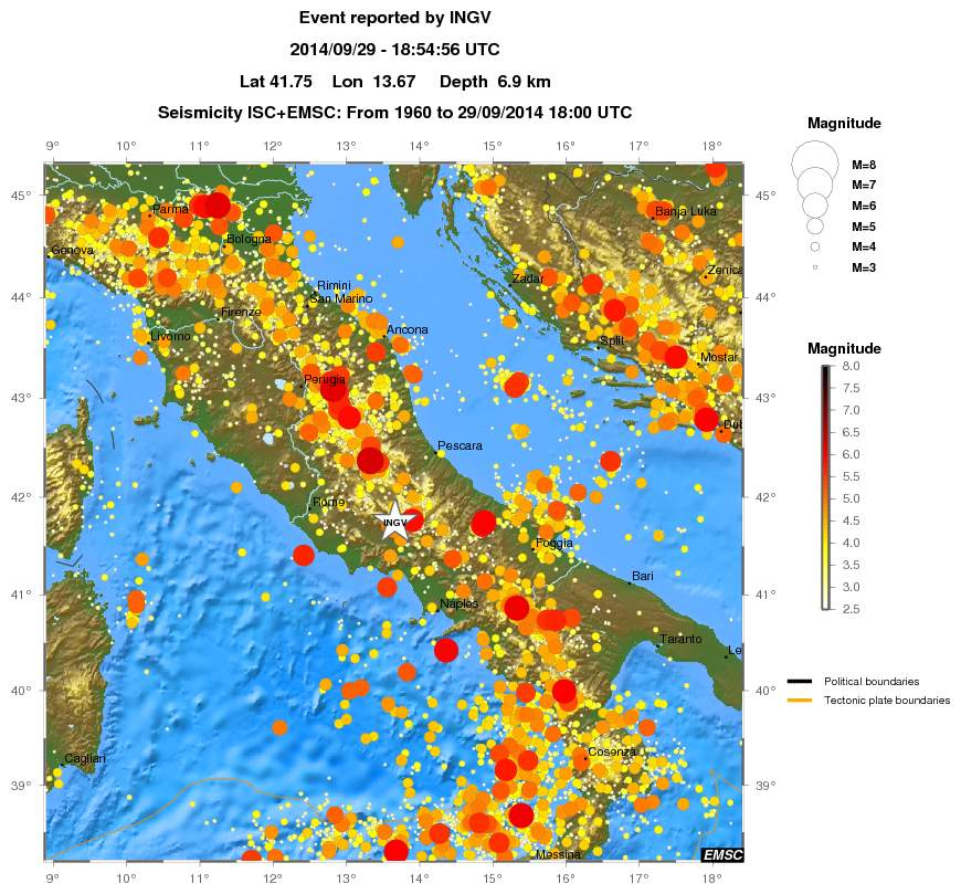 regional magnitude historical seismicity