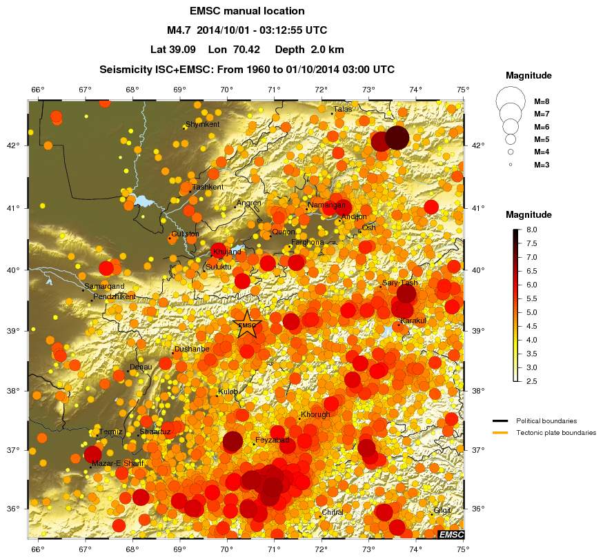 regional magnitude historical seismicity