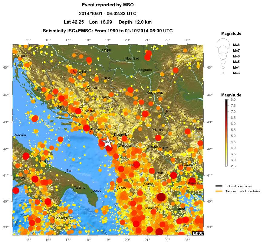 regional magnitude historical seismicity