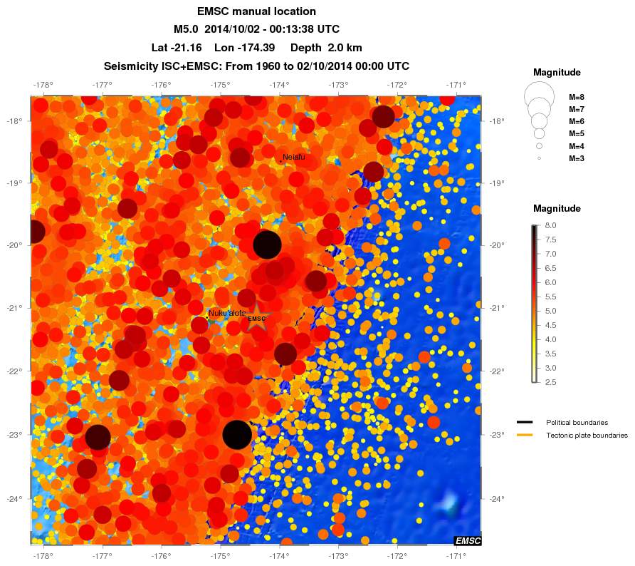 regional magnitude historical seismicity