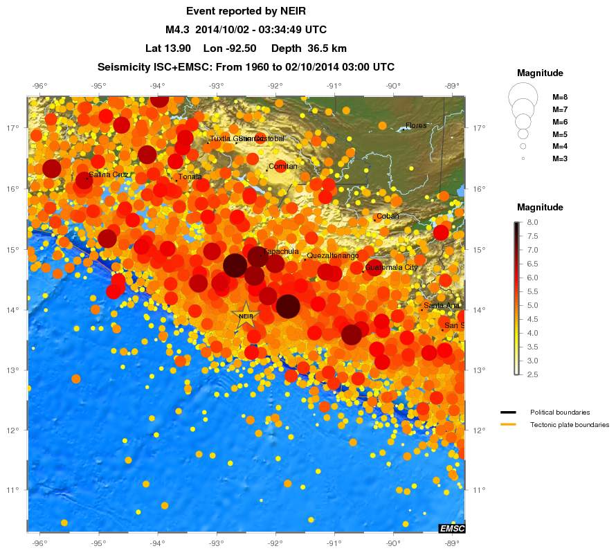 regional magnitude historical seismicity