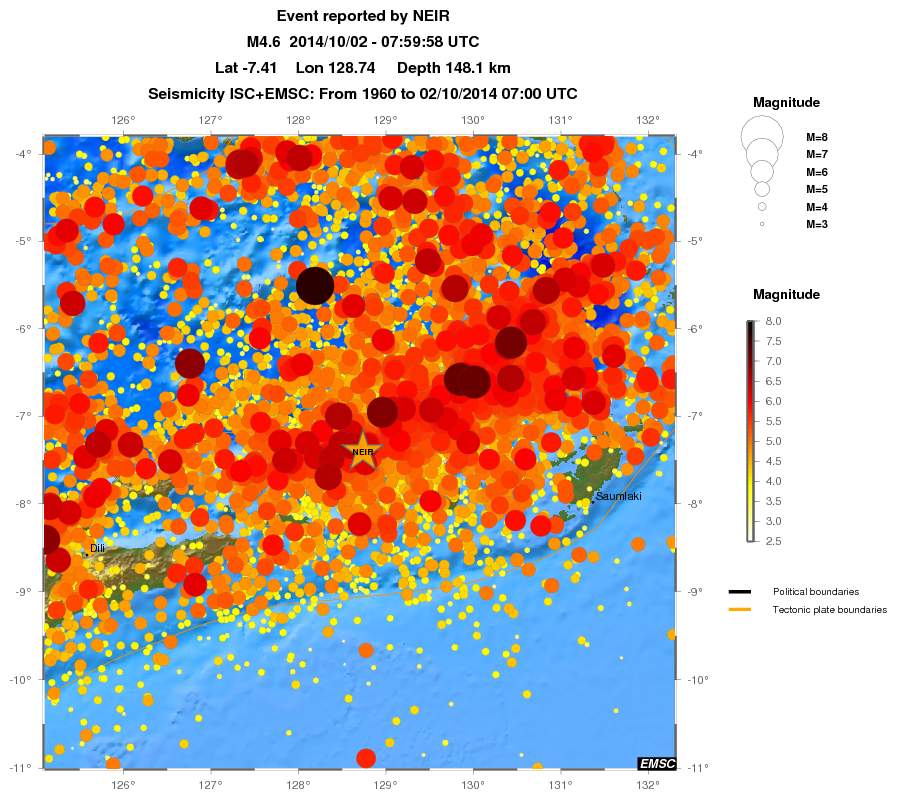 regional magnitude historical seismicity