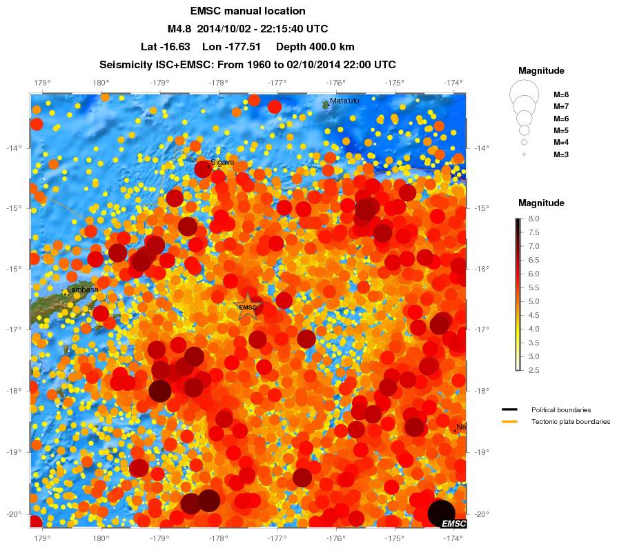 regional magnitude historical seismicity