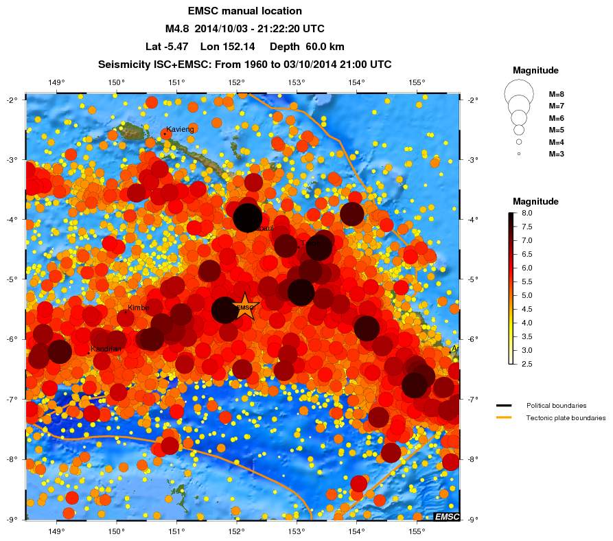regional magnitude historical seismicity