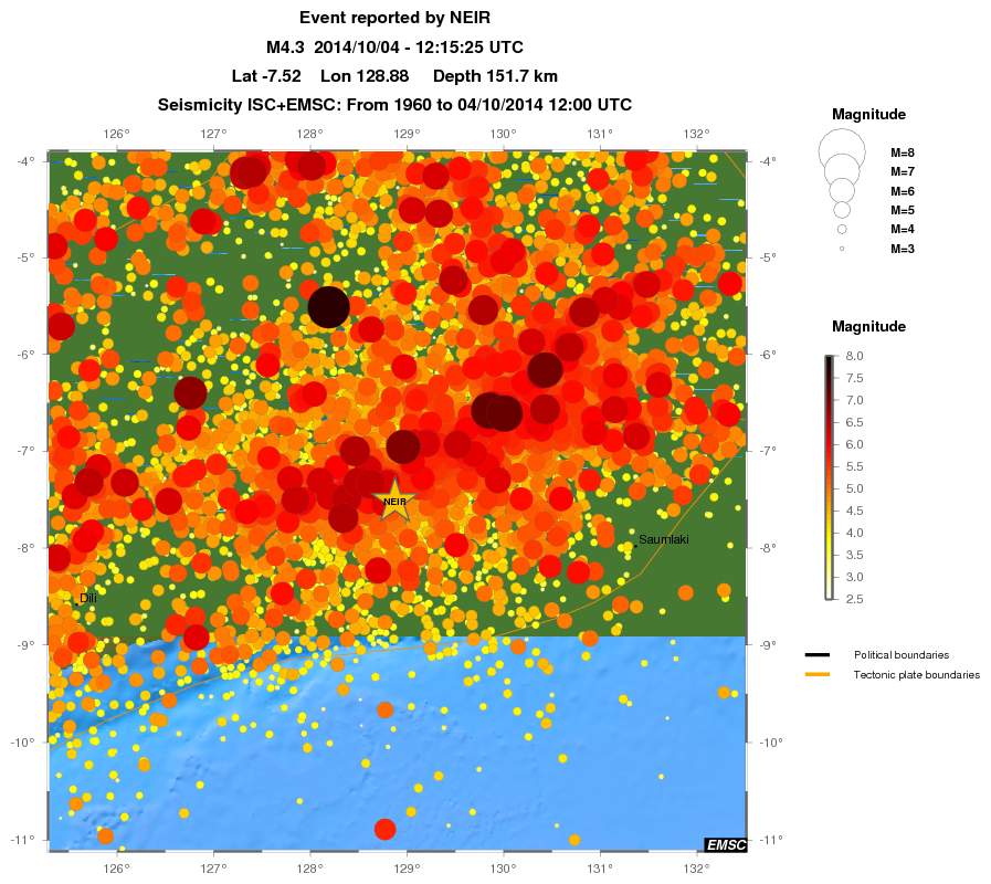 regional magnitude historical seismicity