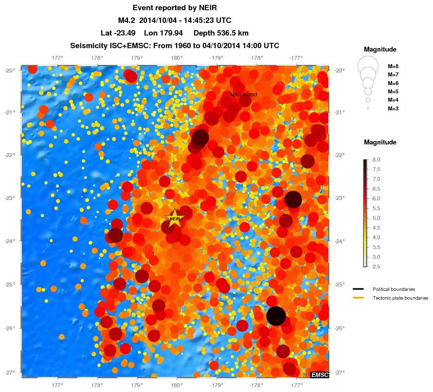 regional magnitude historical seismicity