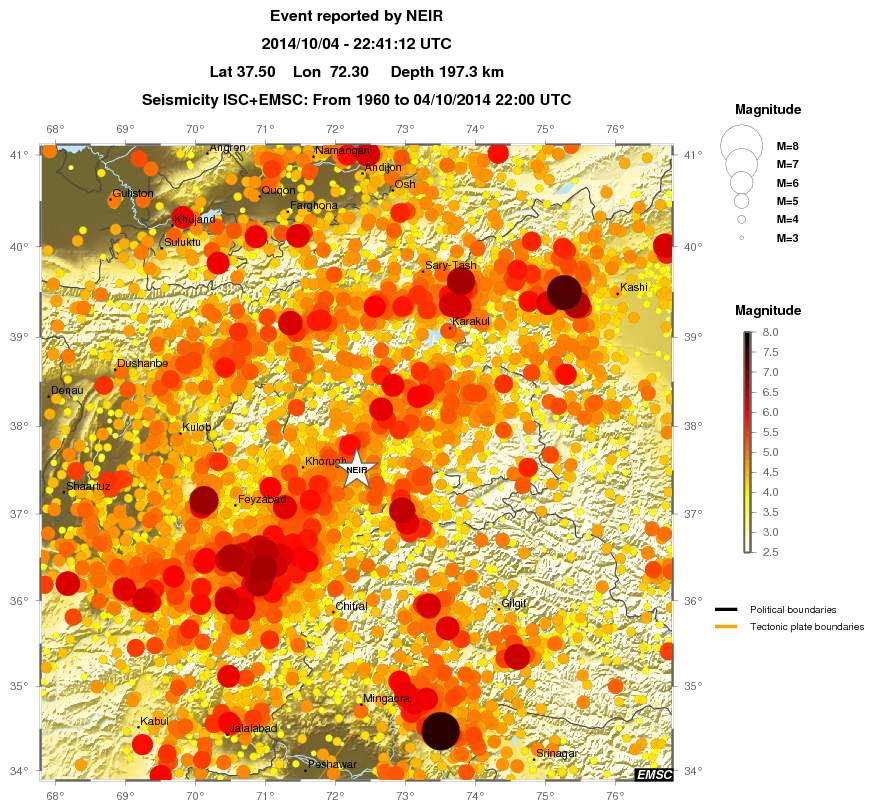 regional magnitude historical seismicity