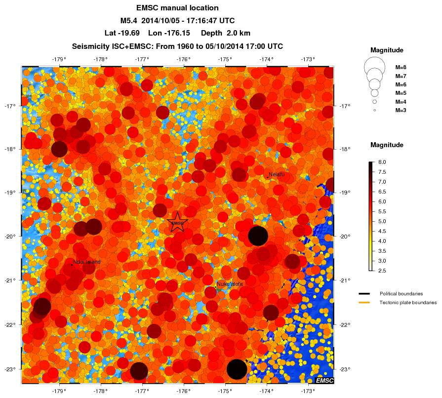 regional magnitude historical seismicity