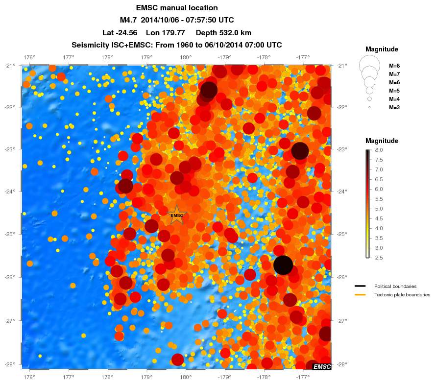 regional magnitude historical seismicity