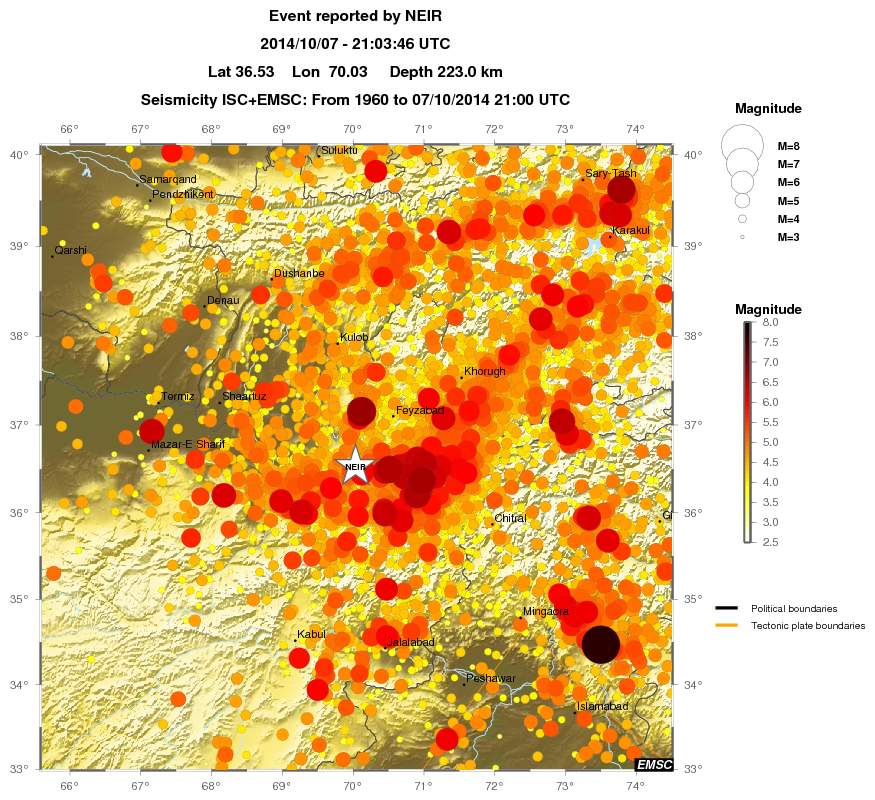 regional magnitude historical seismicity