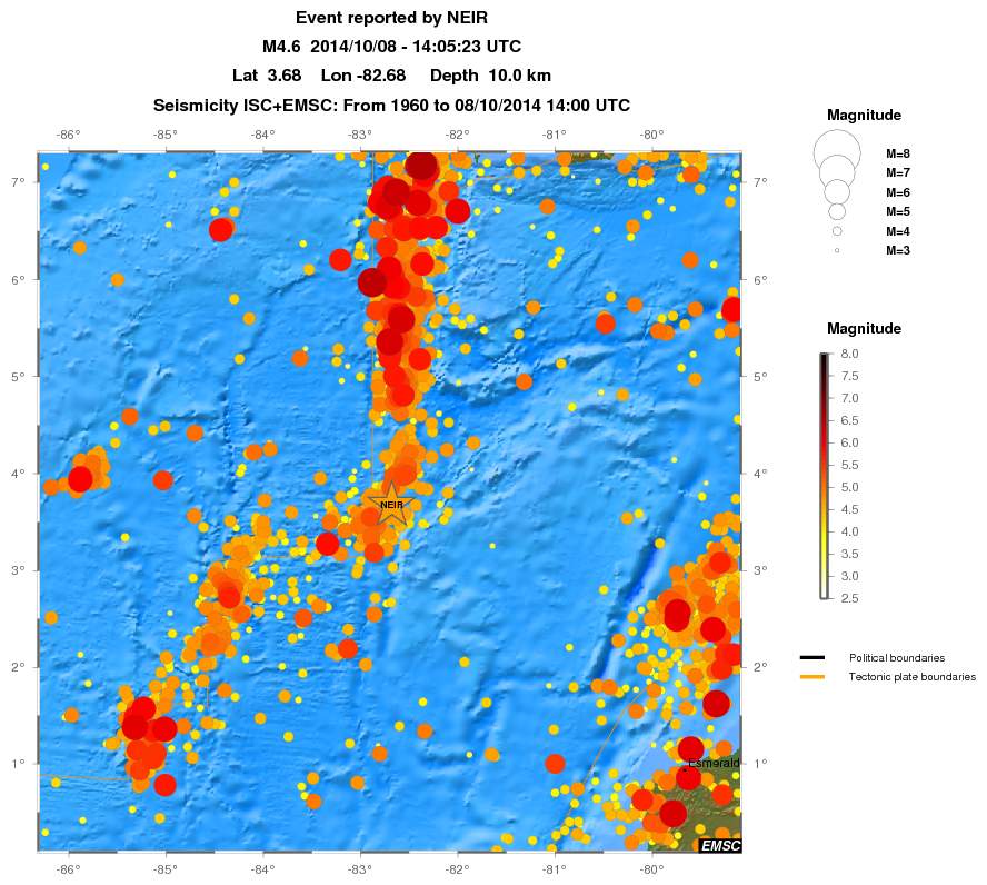 regional magnitude historical seismicity