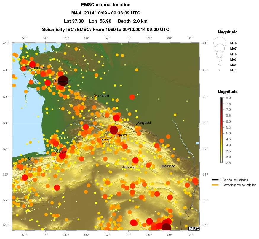 regional magnitude historical seismicity