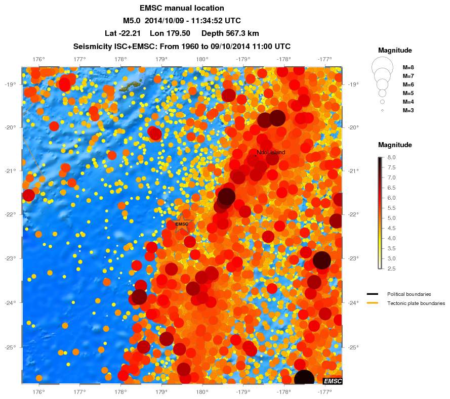 regional magnitude historical seismicity