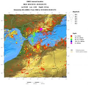 regional historical seismicity