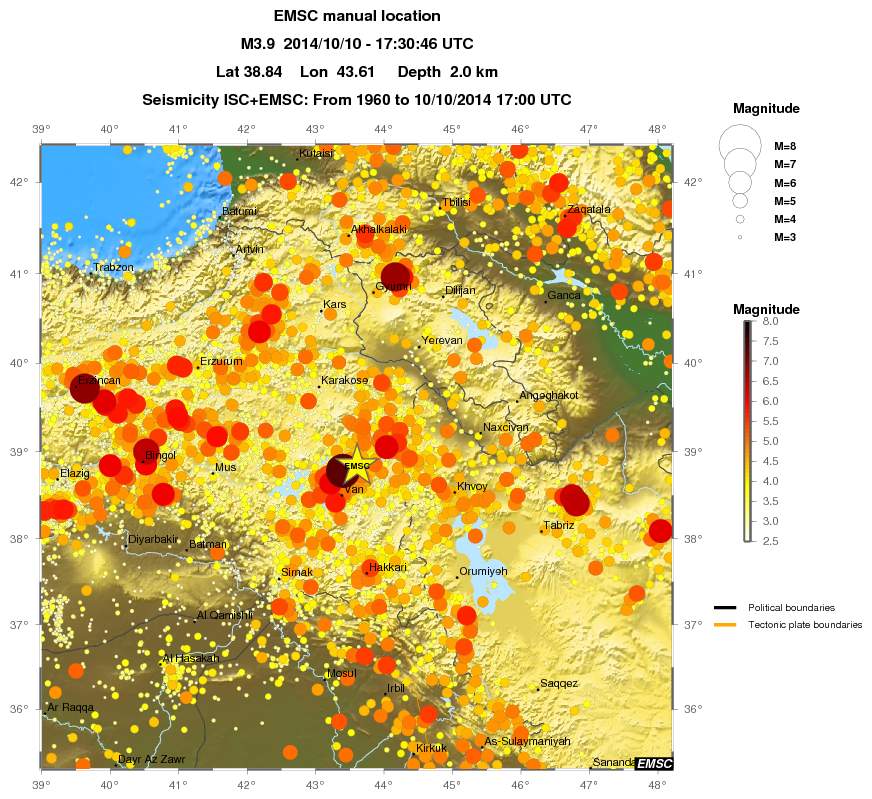 regional magnitude historical seismicity