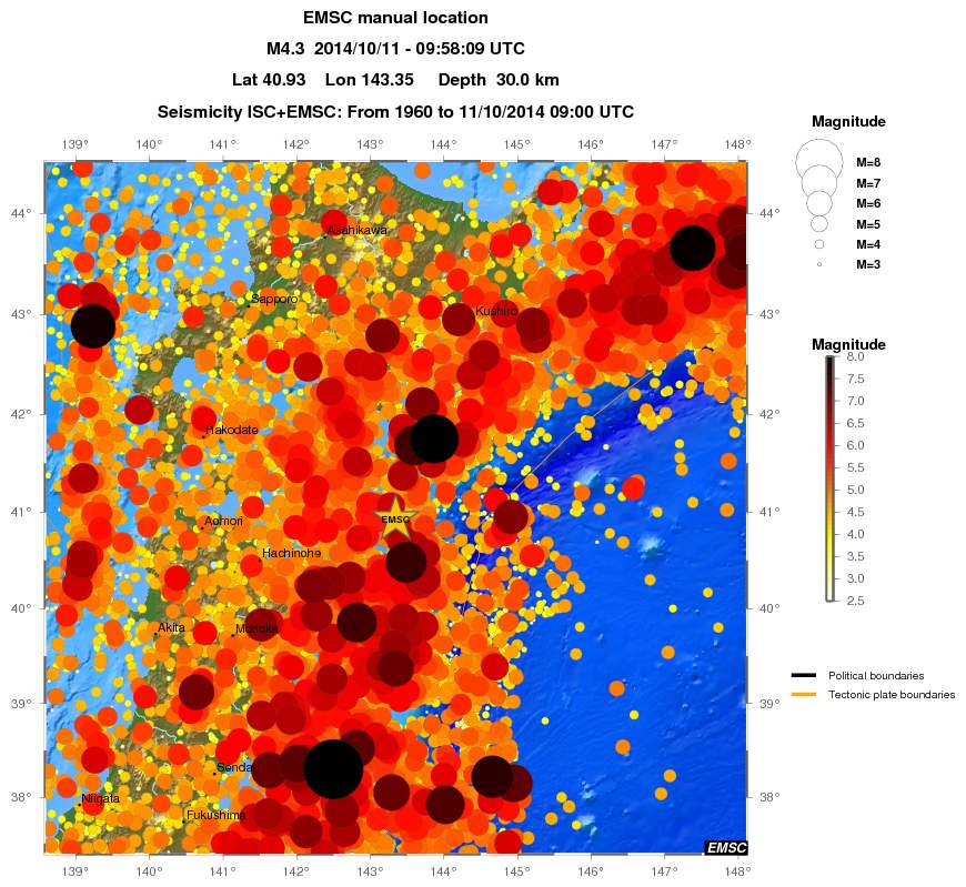 regional magnitude historical seismicity