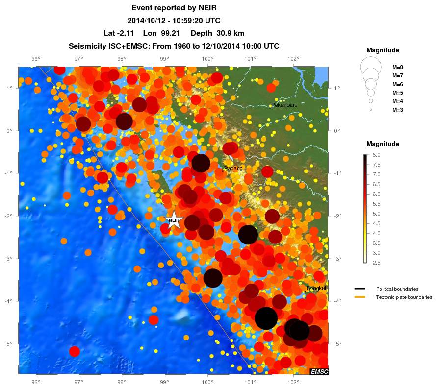 regional magnitude historical seismicity