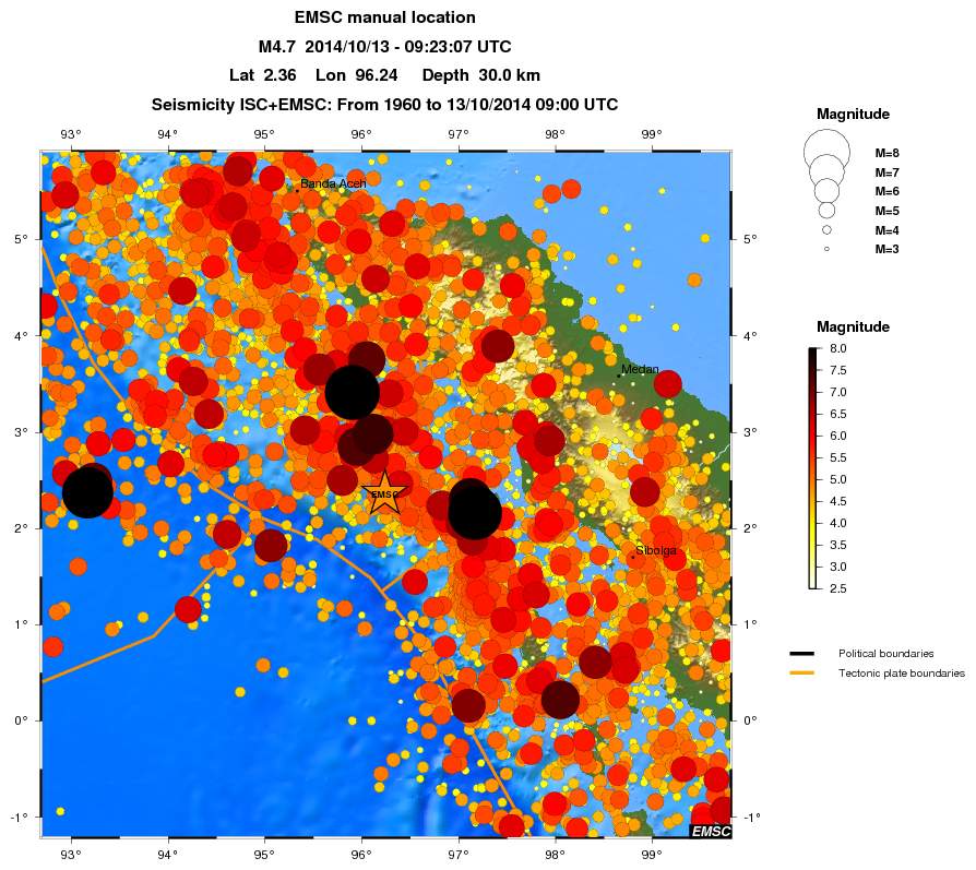regional magnitude historical seismicity