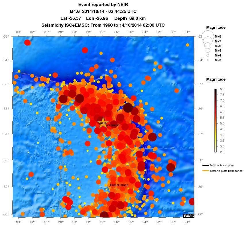 regional magnitude historical seismicity