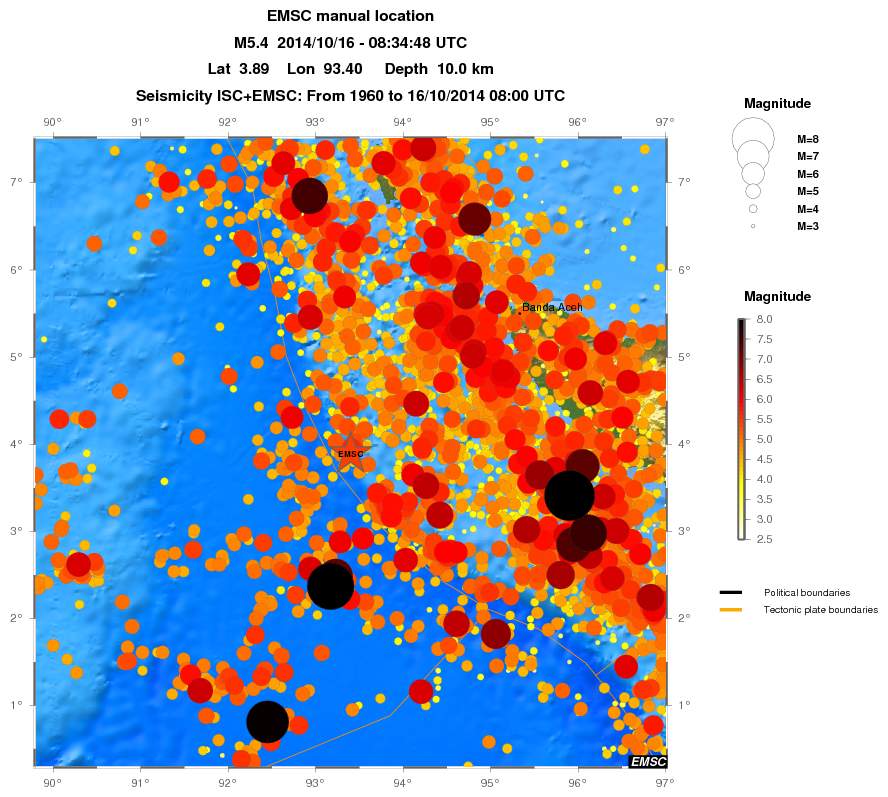 regional magnitude historical seismicity