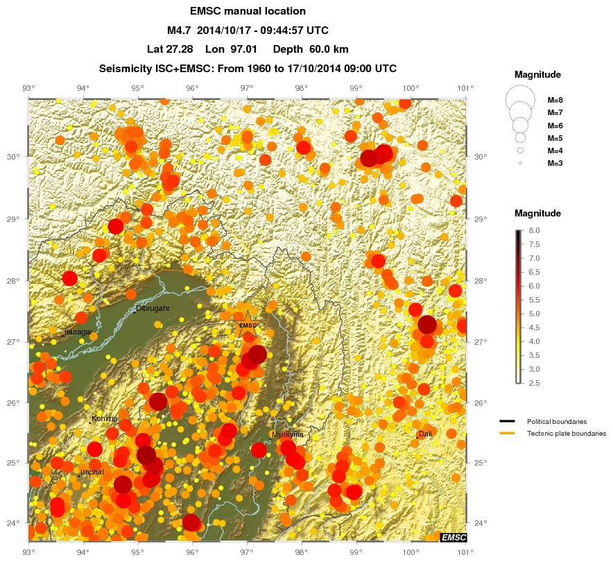 regional magnitude historical seismicity