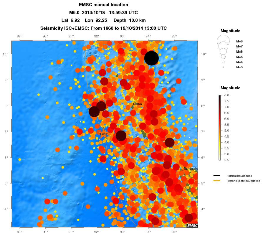 regional magnitude historical seismicity