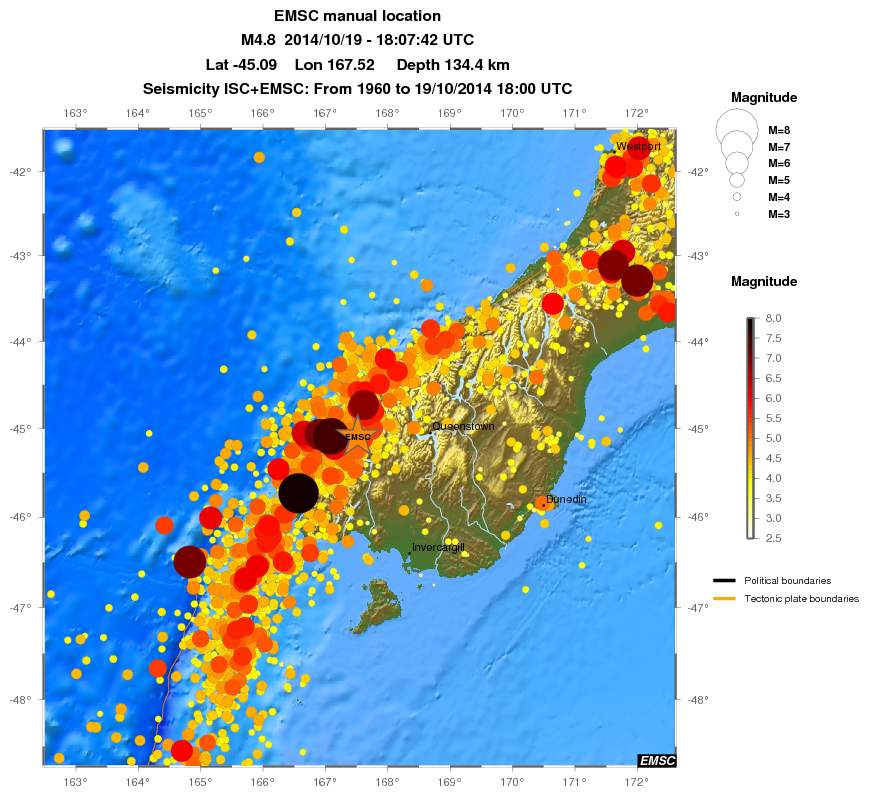 regional magnitude historical seismicity