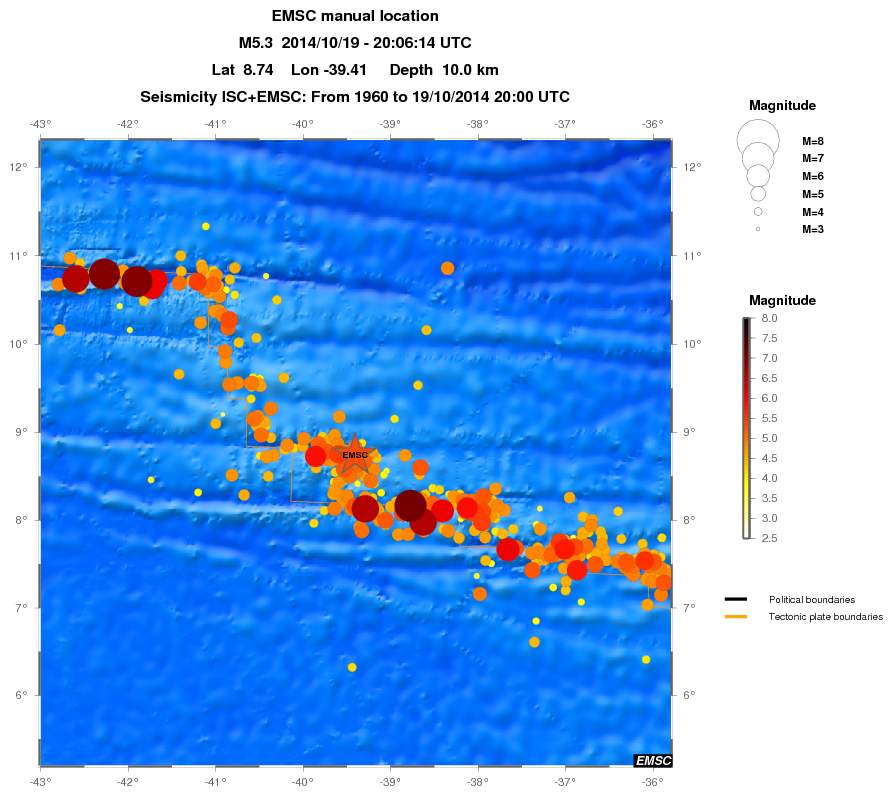 regional magnitude historical seismicity