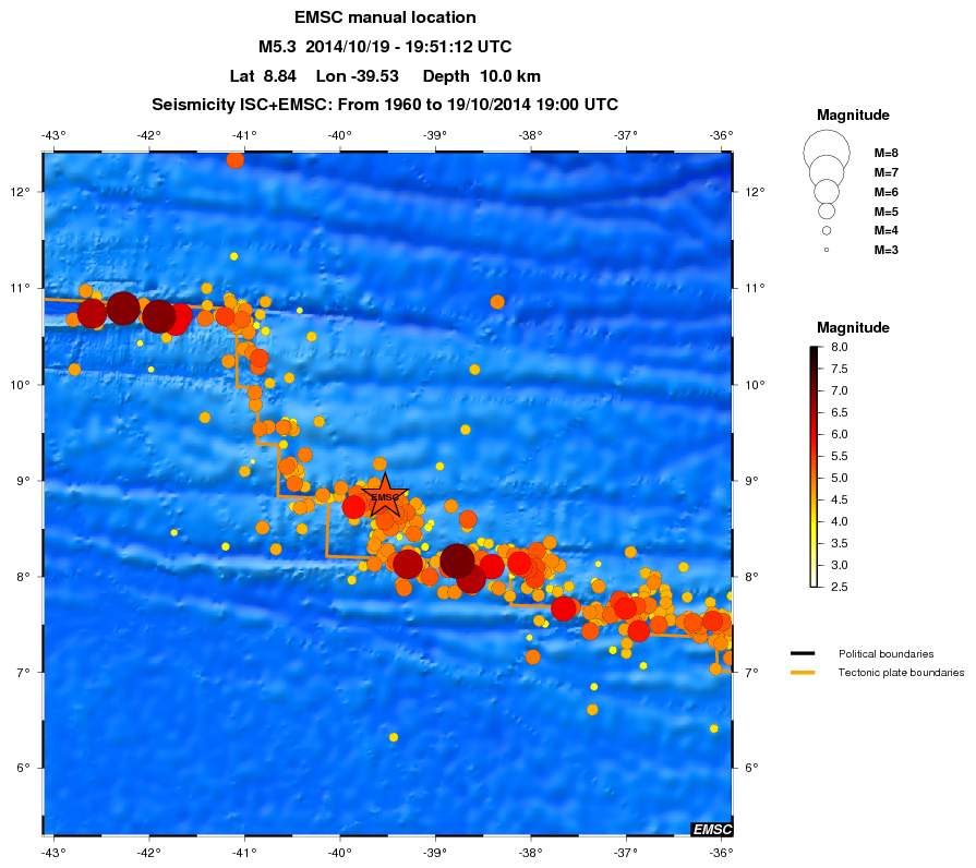 regional magnitude historical seismicity