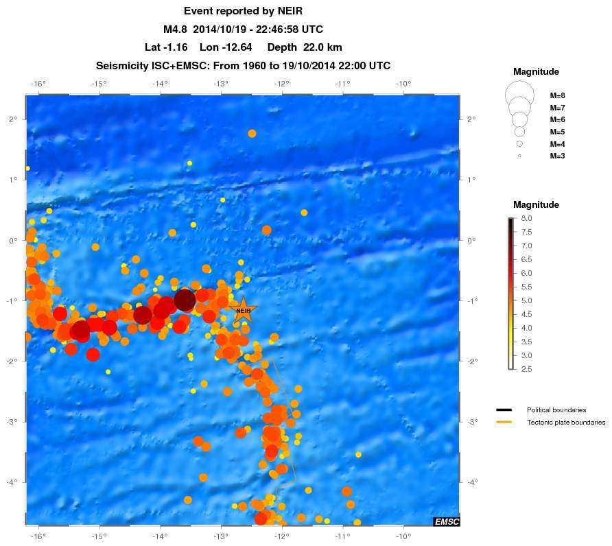 regional magnitude historical seismicity