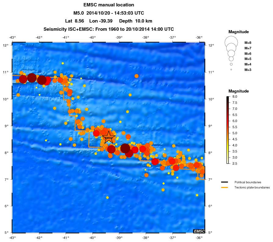 regional magnitude historical seismicity