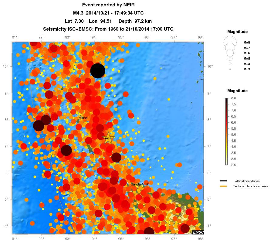 regional magnitude historical seismicity