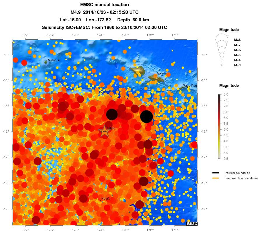 regional magnitude historical seismicity