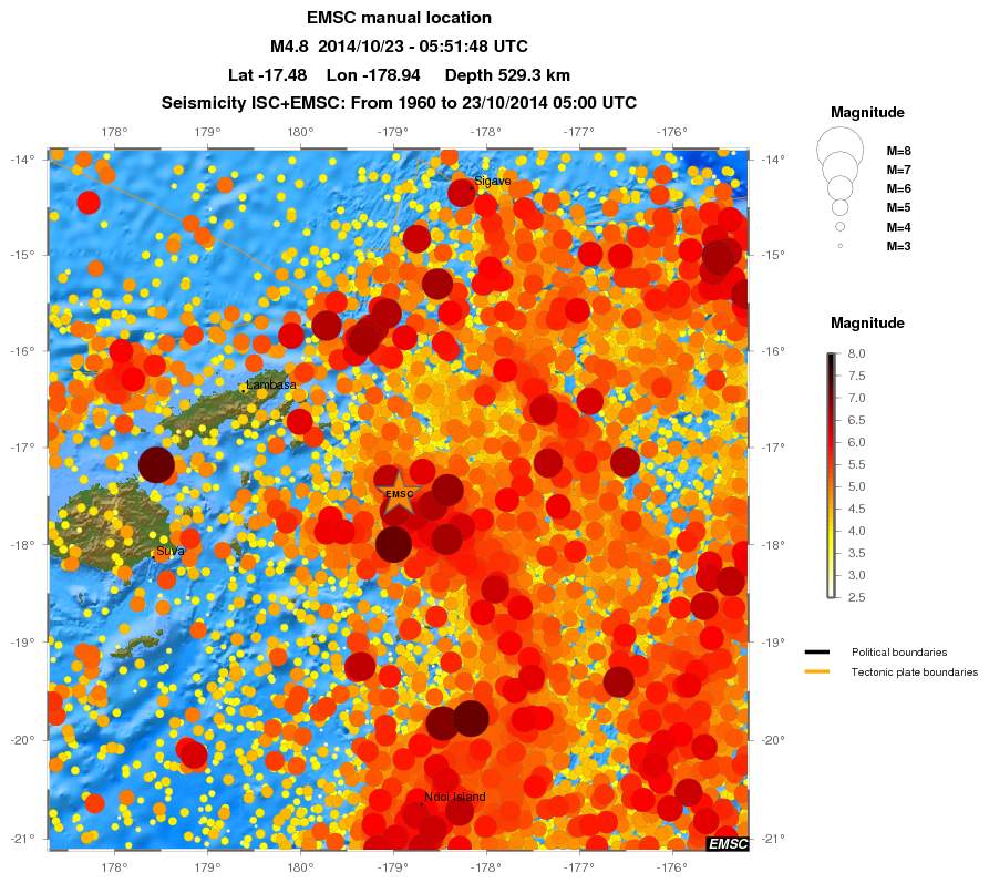 regional magnitude historical seismicity