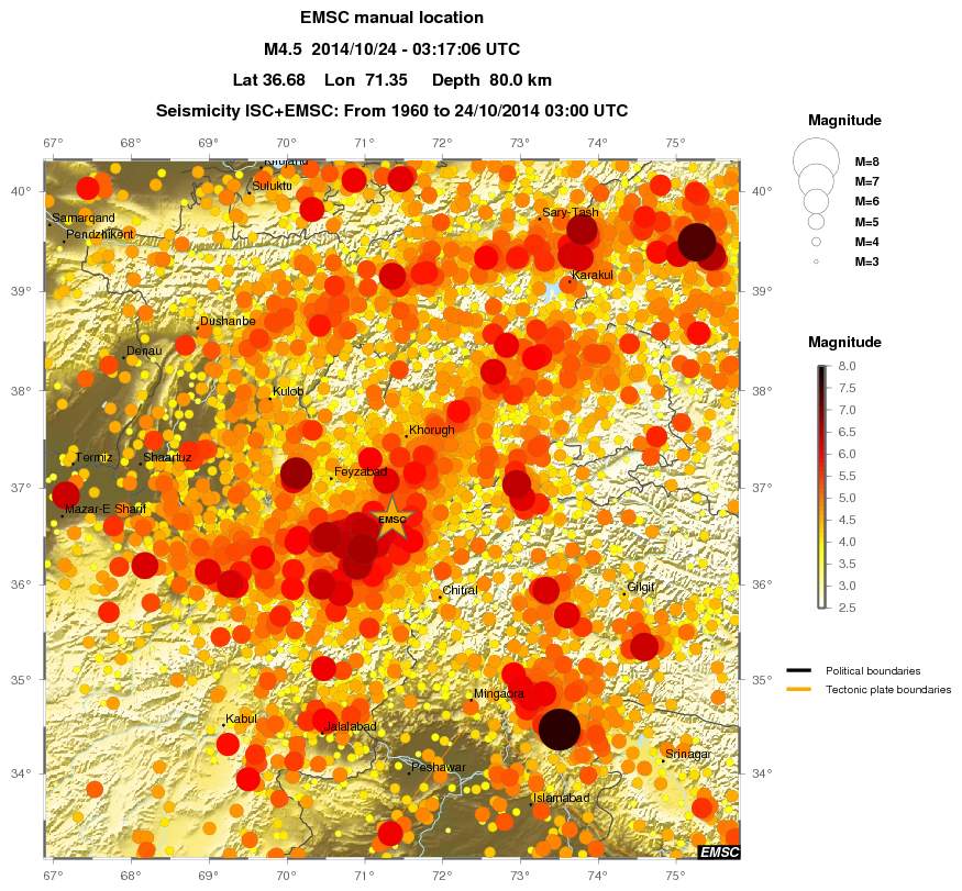 regional magnitude historical seismicity