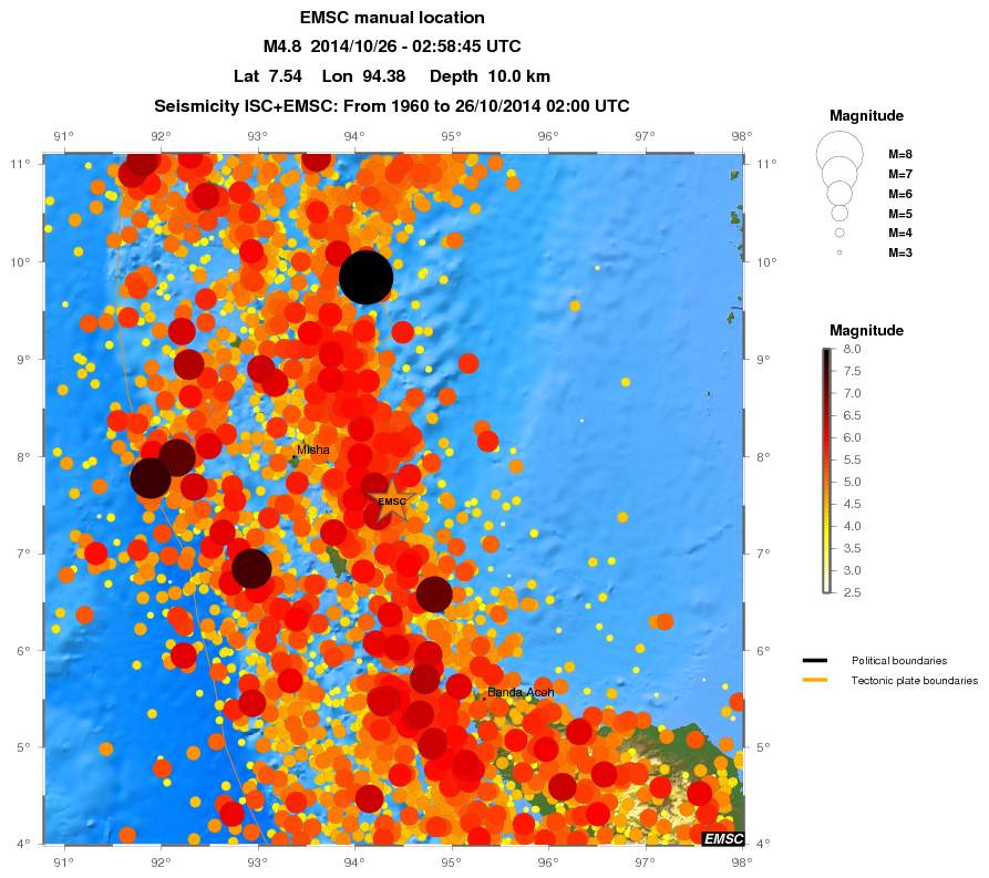 regional magnitude historical seismicity