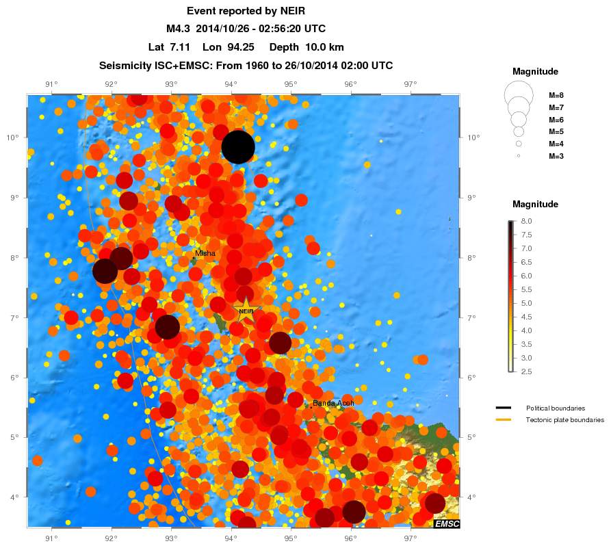 regional magnitude historical seismicity