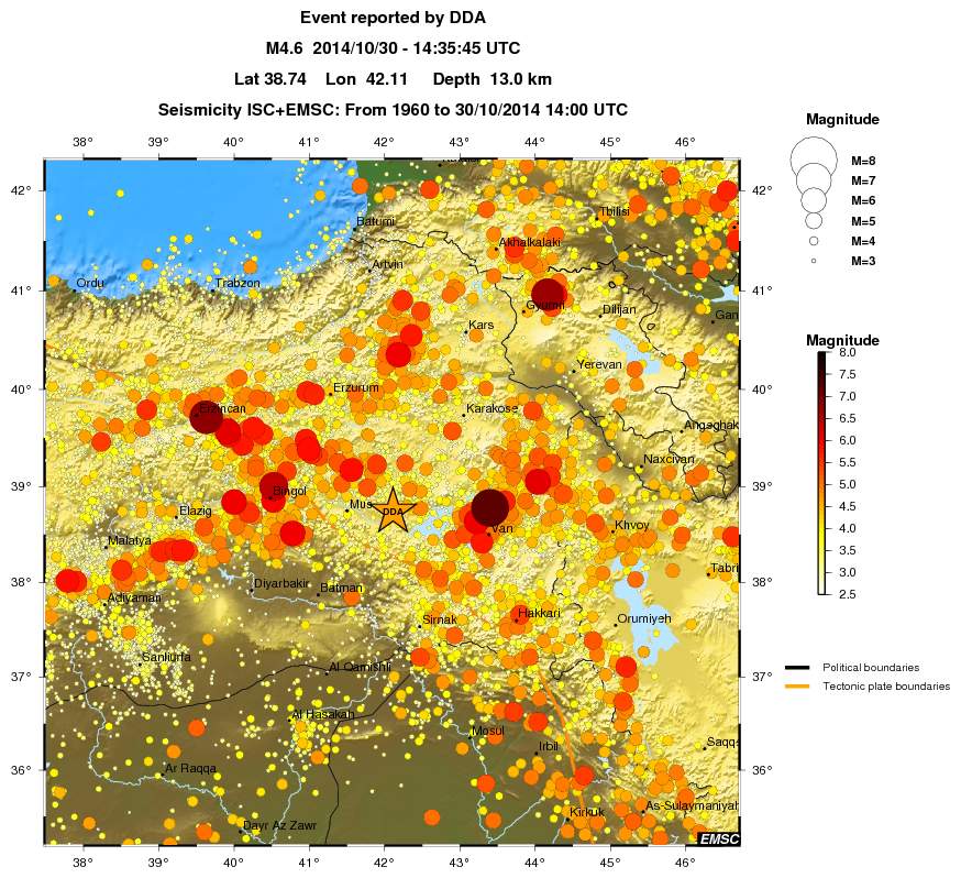 regional magnitude historical seismicity