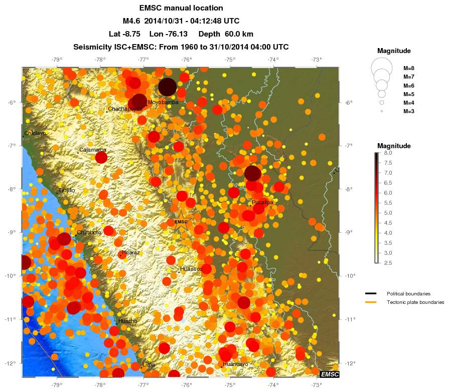 regional magnitude historical seismicity