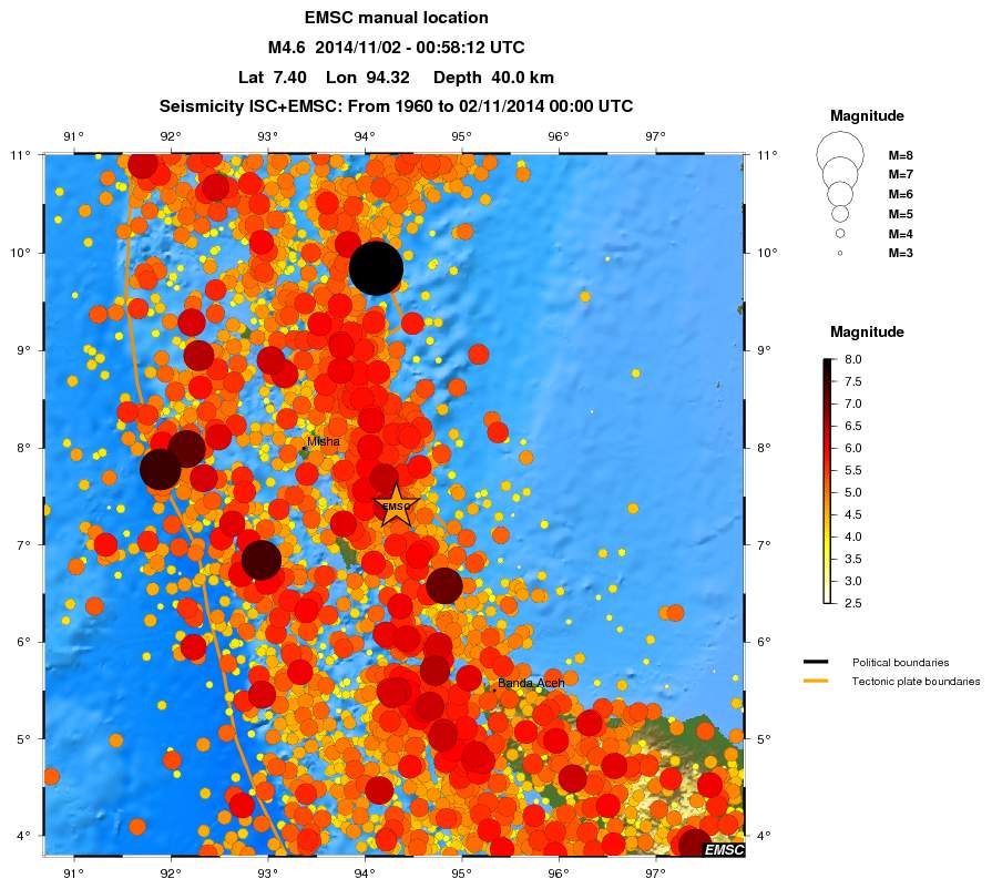 regional magnitude historical seismicity