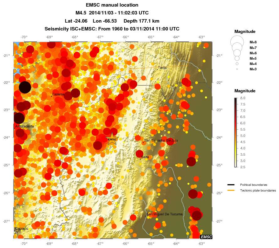 regional magnitude historical seismicity