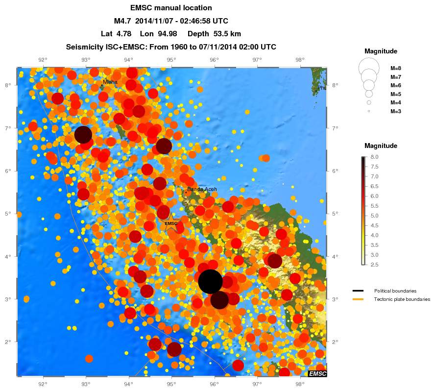 regional magnitude historical seismicity