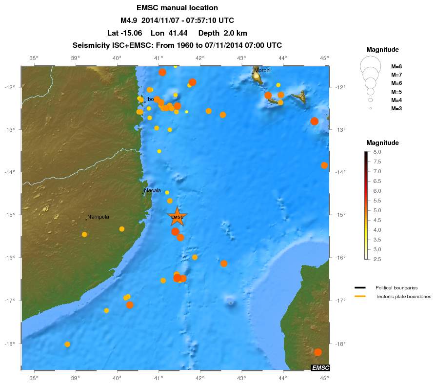 regional magnitude historical seismicity
